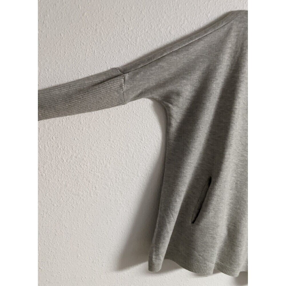 Super Cute BABATON x ARITZIA Baylor Linen Wool Drape Gray Sweater Size XXS/XS - Picture 4 of 10